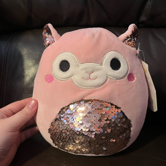 8” LAMB SEQUIN SQUISHMALLOW - Picture 1 of 2